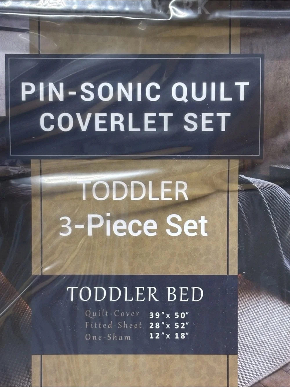 Clara Clark Toddler Quilt Set 3PC Coverlet Sheet Sham Neutral New